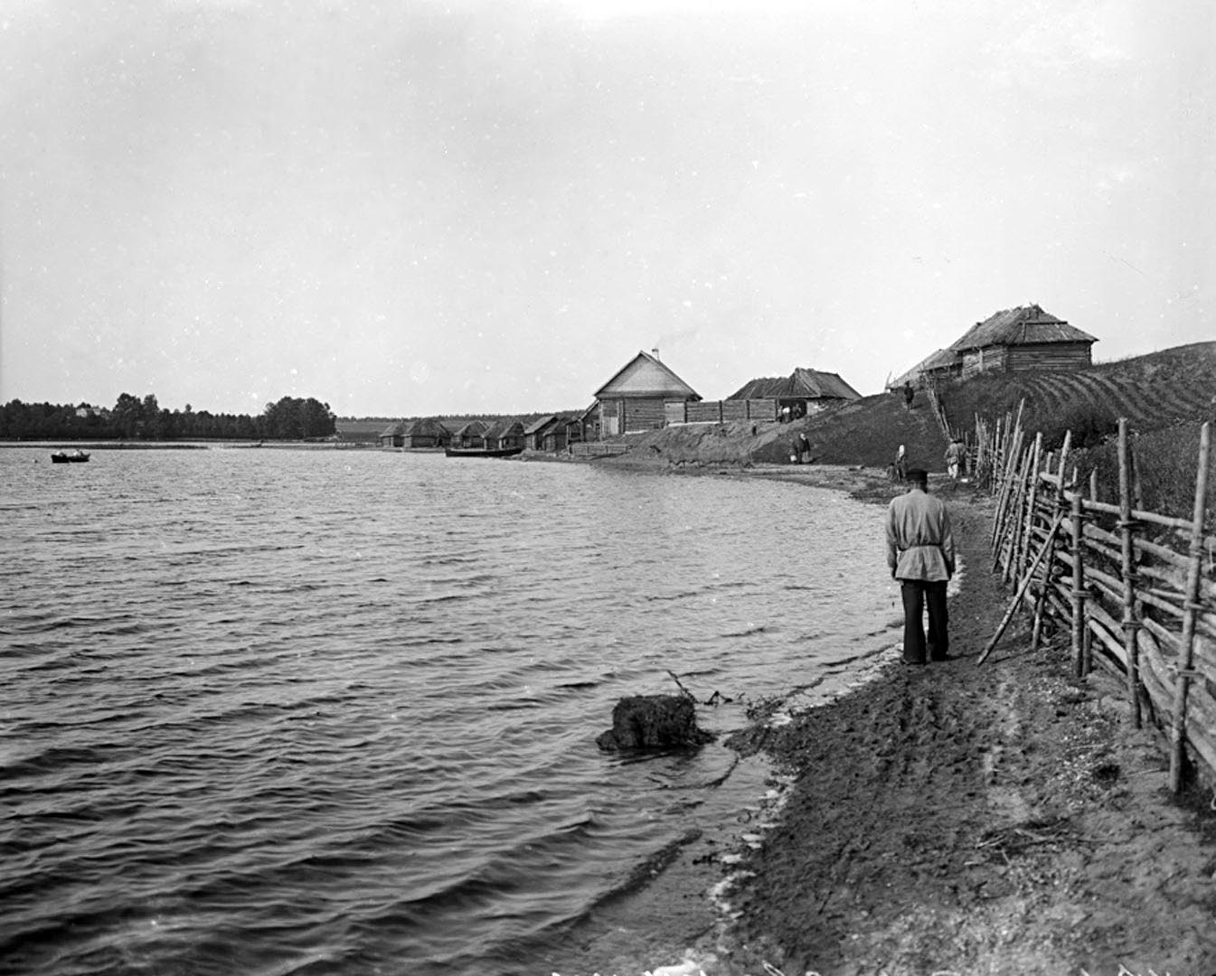 47Вид озера Селигер у д. Свапуще. 1903 г. Тверская губерния, д. Свапуще.