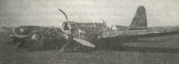 Бомбардировщик СБ после вынужденной посадки