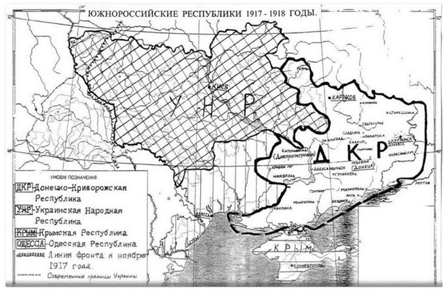 Карта УНР и ДКР