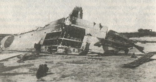 Обломки основного японского истребителя Кі-27, сбитого над Халхин-Голом