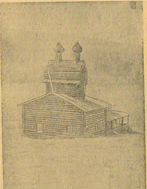 Фото 3 Введенская церковь в Илимске (снимок 1945 г.)