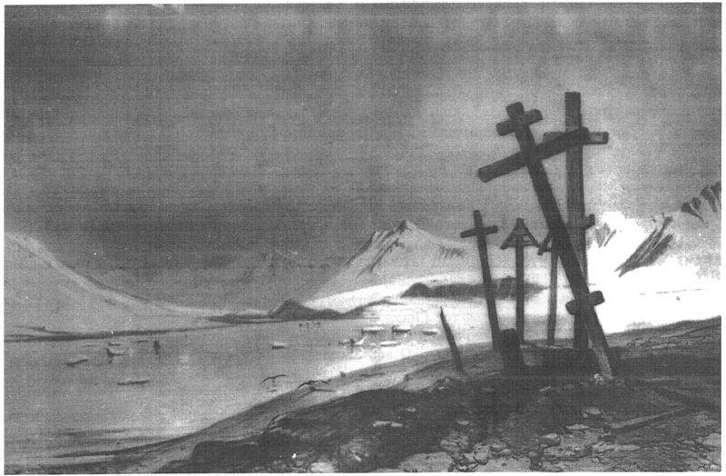 Рис. 38. Кресты на архипелаге Шпицберген в заливе Решерж (Atlas Historisque..., 1852)