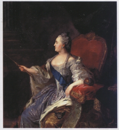 Екатерина II Великая (с портрета Ф.С. Рокотова, 1763 г.)