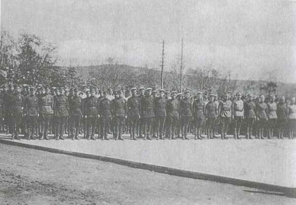 Чины 1-го армейского корпуса в Пернике, 1925 г.