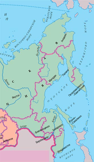 Карта Дальнего Востока