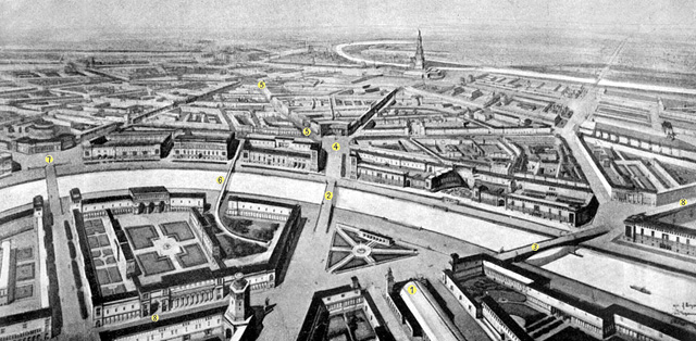Схема (панорама) реконструкции Фрунзенского района (вид из Дорогомилова)