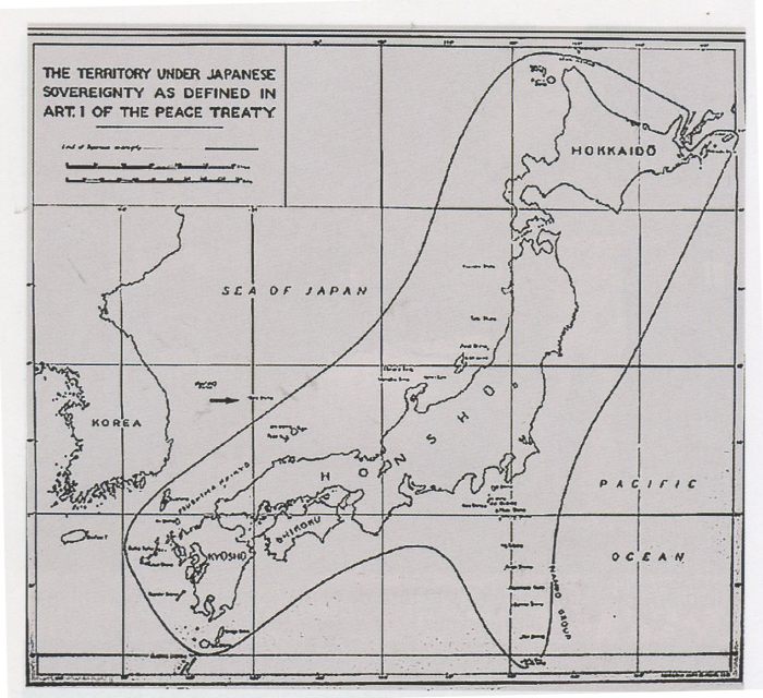 Территория Японии по Сан-Францискому мирному договору 1951 г.