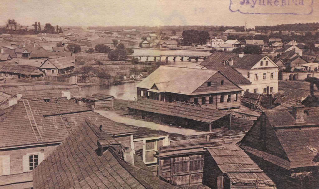Плебанская плотина с мельницами. Фото 1860-х гг. 