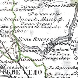 Карта района полигона – севернее Ивановского.